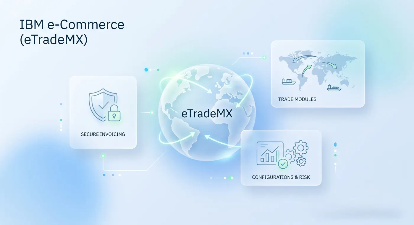 IBM e-Commerce (eTradeMX) Workspace Dashboard