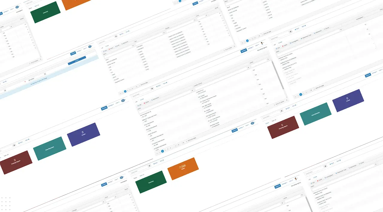 Medical Center Management Solution (mCMS) Dashboard Interface